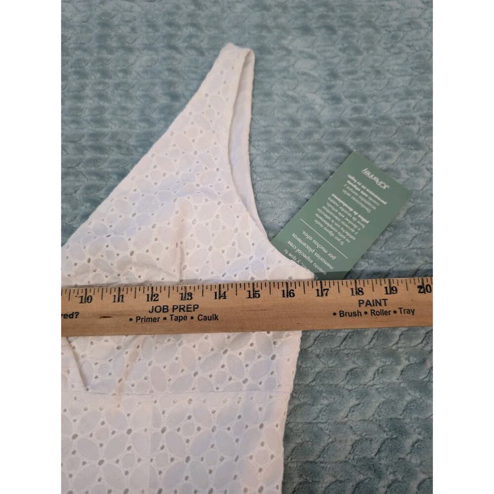 NEW American Living White Cotton Eyelet Lined Fit and Flare Dress Size 8 - Picture 8 of 11